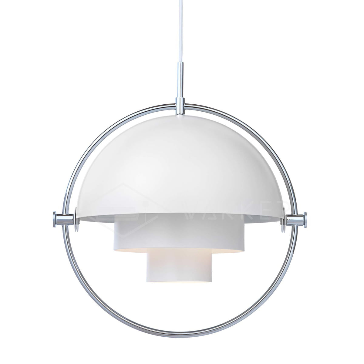 Multi-Lite Pendant Light | Adjustable Metal Shade | Black, Copper, Chrome Options