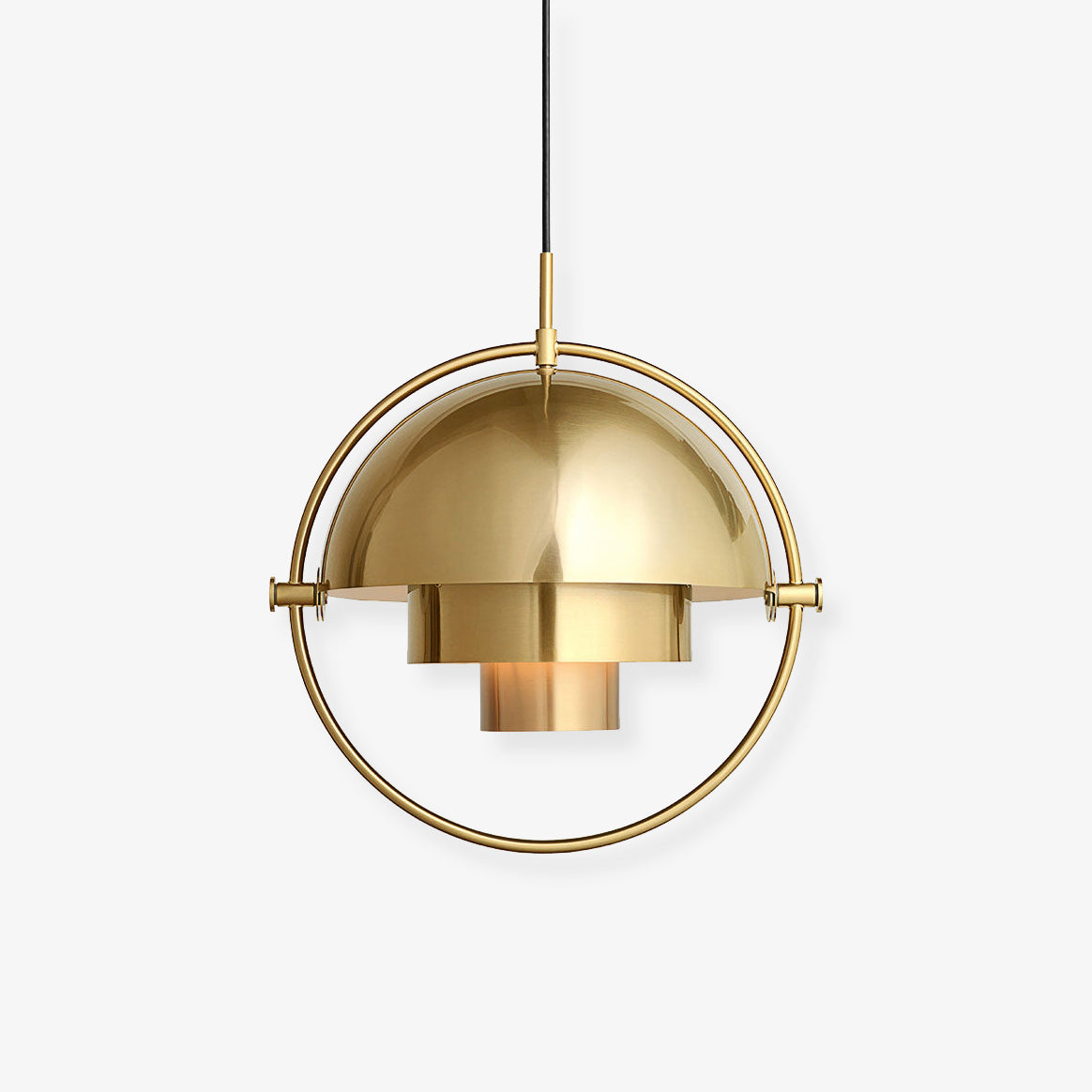 Multi-Lite Pendant Light | Adjustable Metal Shade | Black, Copper, Chrome Options
