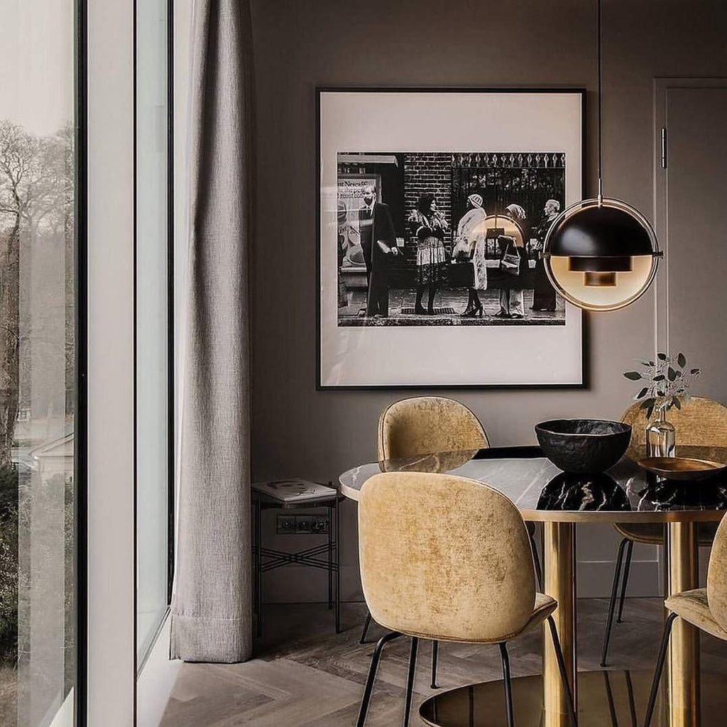 Multi-Lite Pendant Light | Adjustable Metal Shade | Black, Copper, Chrome Options