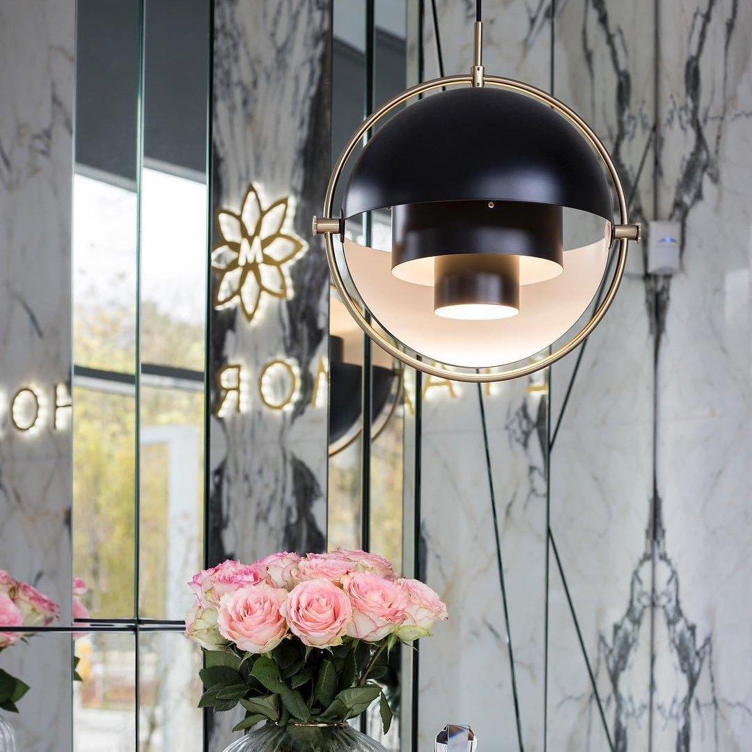 Multi-Lite Pendant Light | Adjustable Metal Shade | Black, Copper, Chrome Options