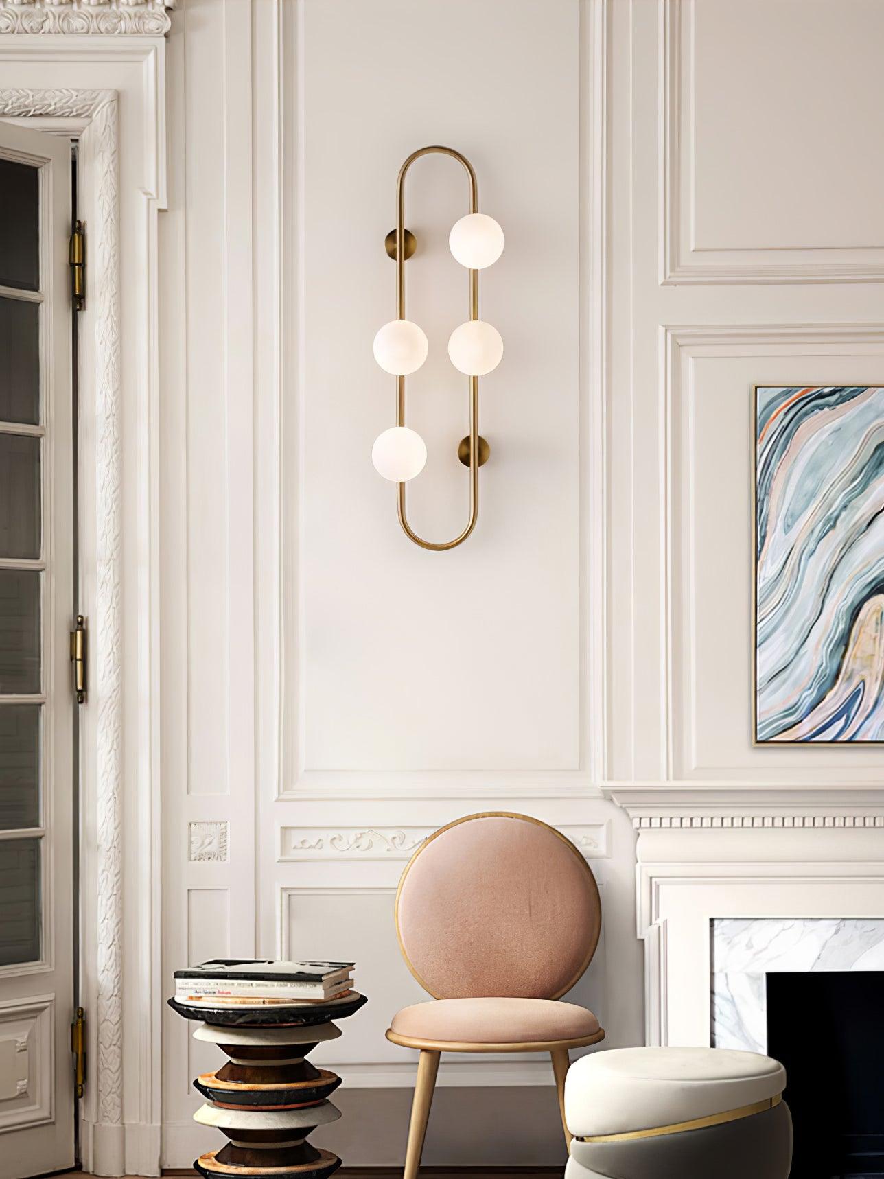 Buch Wall Lamp | Metal & Glass | Gold & Black