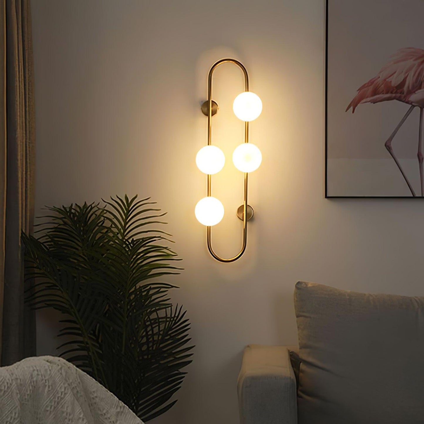 Buch Wall Lamp | Metal & Glass | Gold & Black
