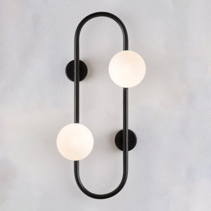 Buch Wall Lamp | Metal & Glass | Gold & Black
