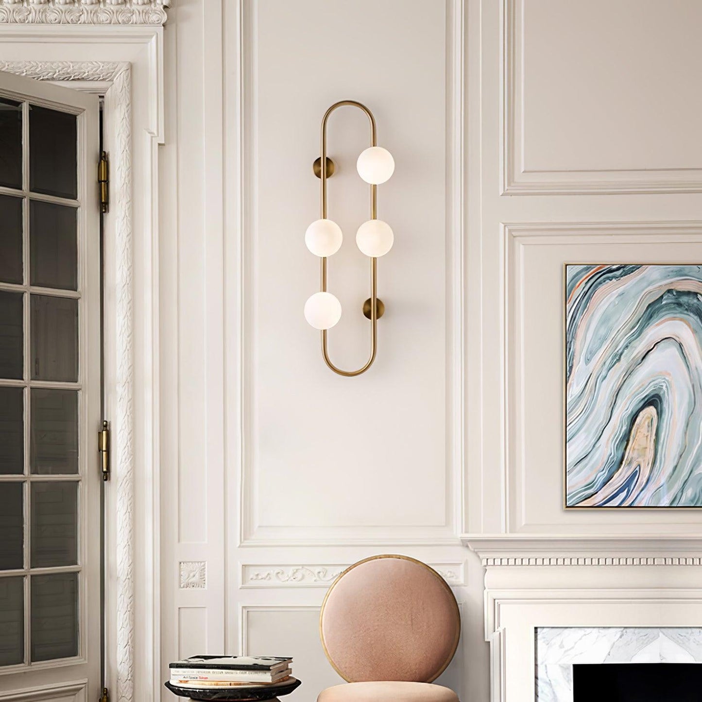 Buch Wall Lamp | Metal & Glass | Gold & Black