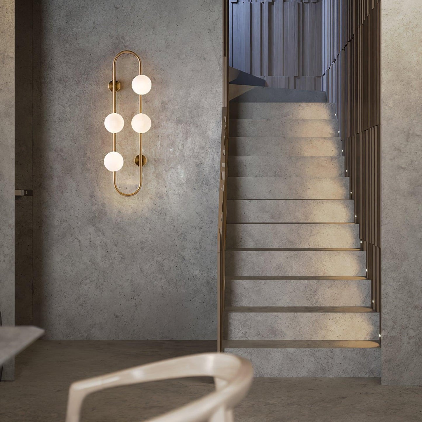 Buch Wall Lamp | Metal & Glass | Gold & Black
