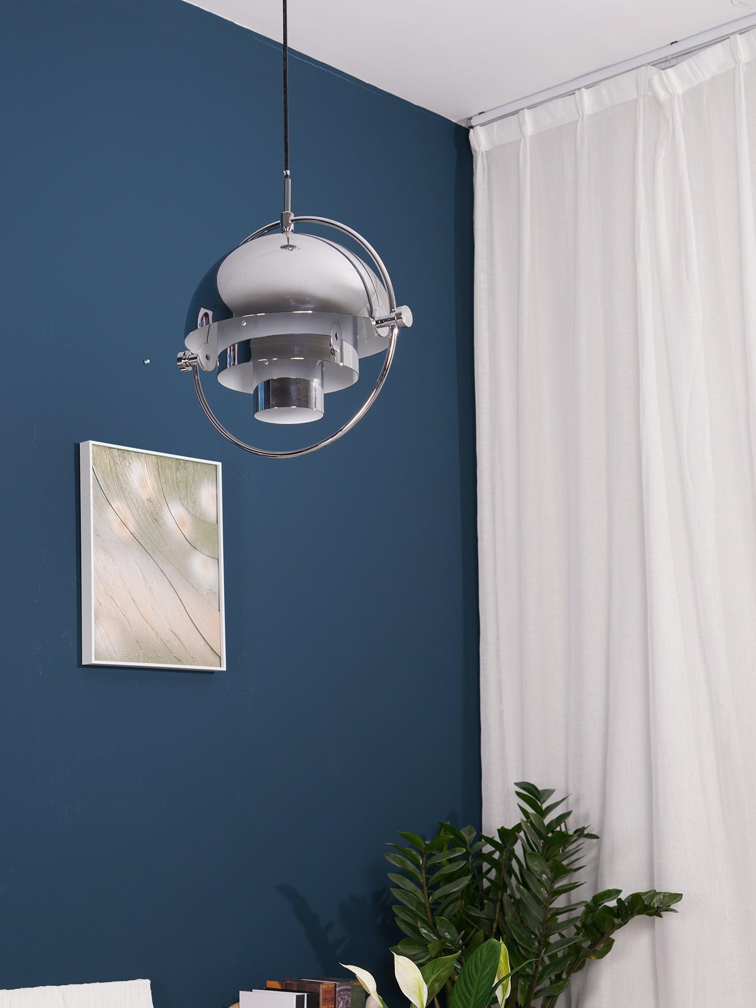 Multi-Lite Pendant Light | Adjustable Metal Shade | Black, Copper, Chrome Options