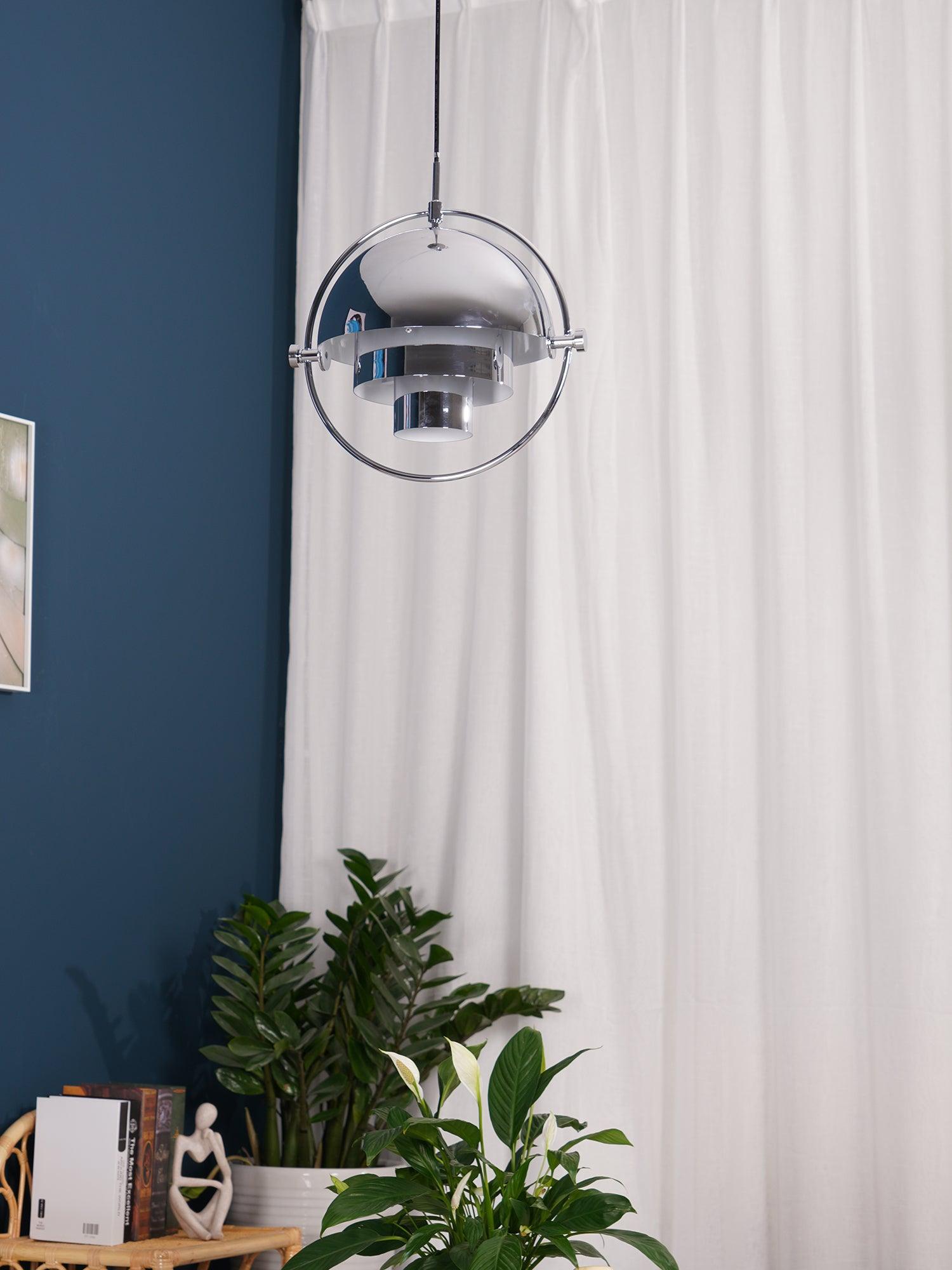 Multi-Lite Pendant Light | Adjustable Metal Shade | Black, Copper, Chrome Options