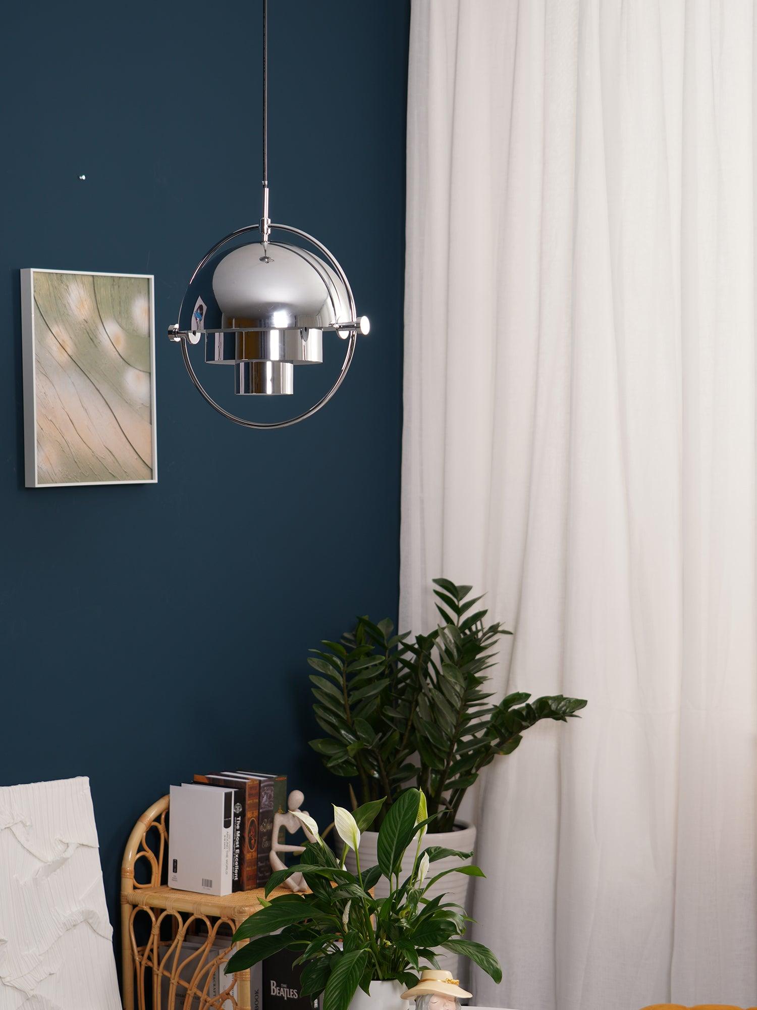 Multi-Lite Pendant Light | Adjustable Metal Shade | Black, Copper, Chrome Options