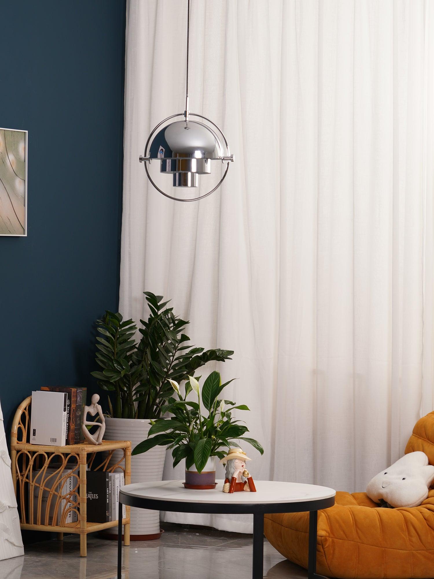Multi-Lite Pendant Light | Adjustable Metal Shade | Black, Copper, Chrome Options