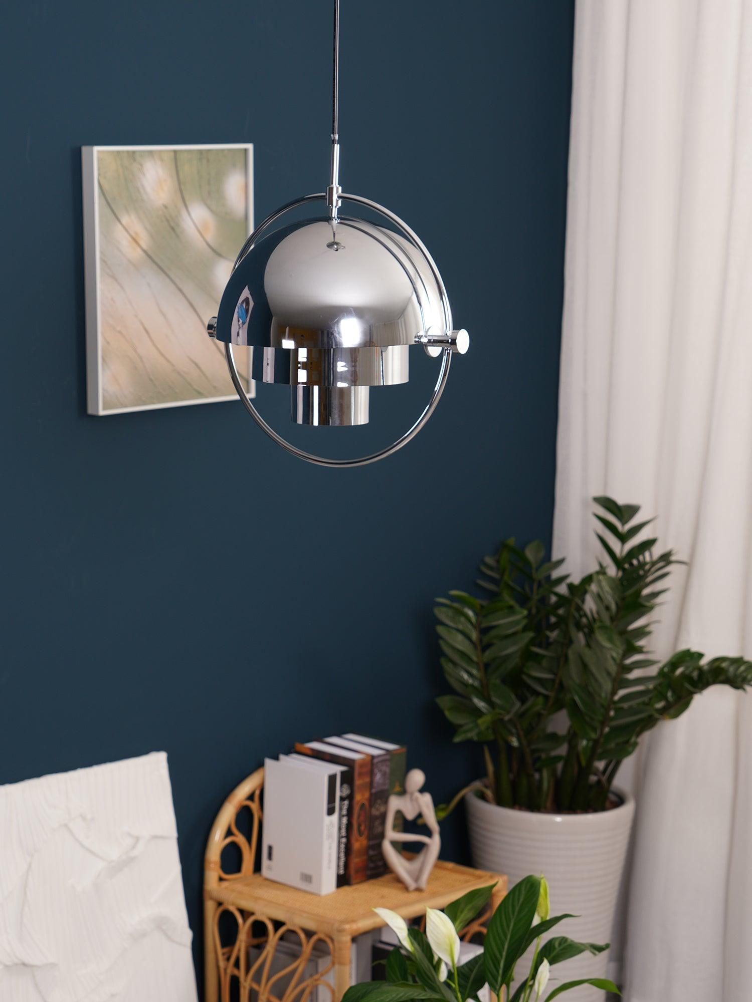 Multi-Lite Pendant Light | Adjustable Metal Shade | Black, Copper, Chrome Options