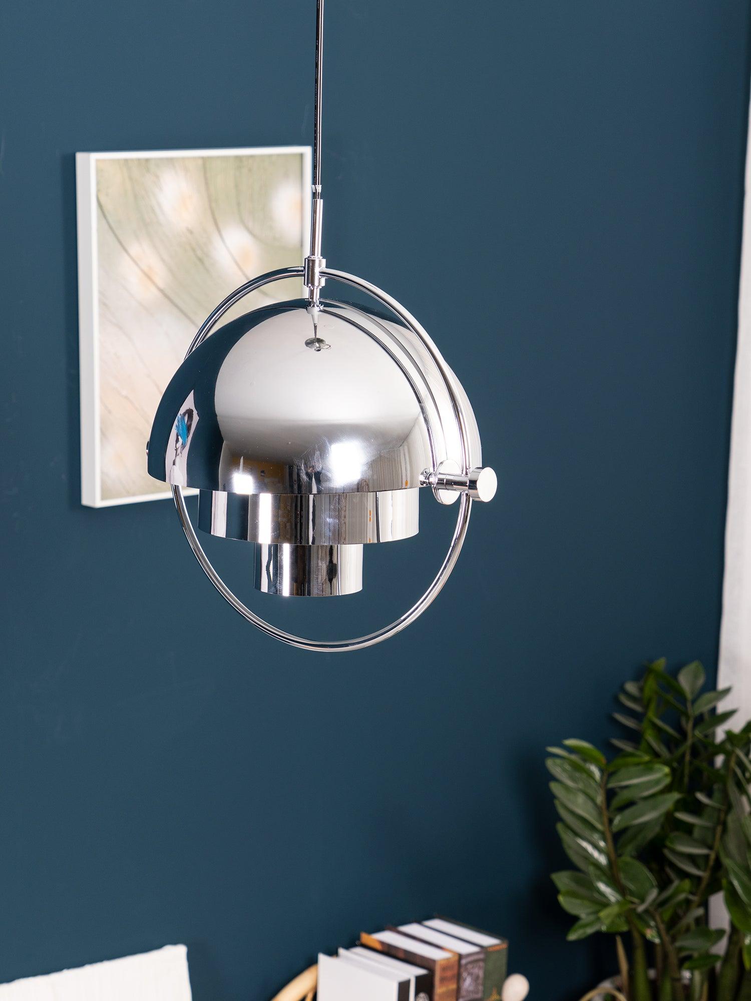 Multi-Lite Pendant Light | Adjustable Metal Shade | Black, Copper, Chrome Options