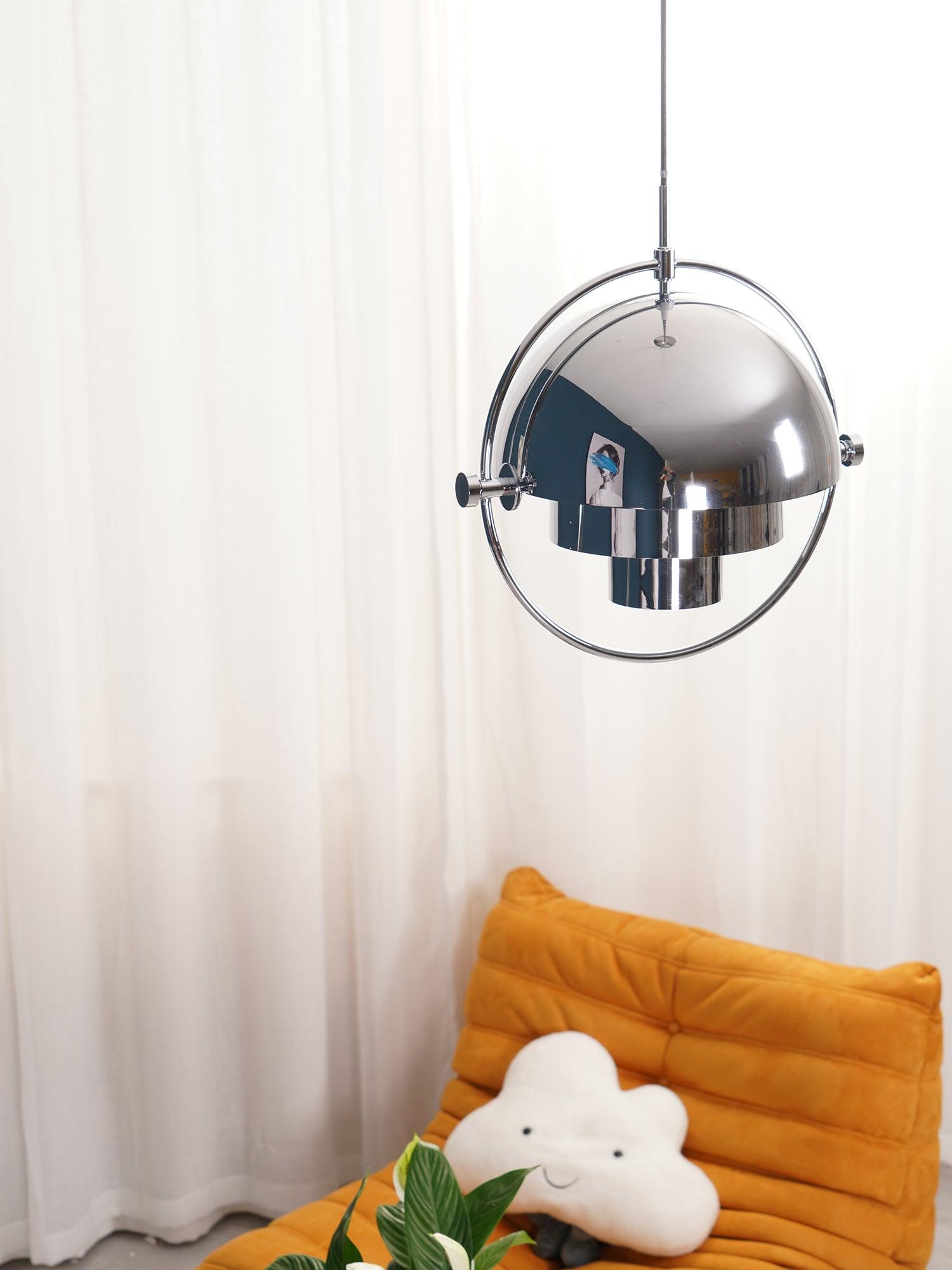 Multi-Lite Pendant Light | Adjustable Metal Shade | Black, Copper, Chrome Options