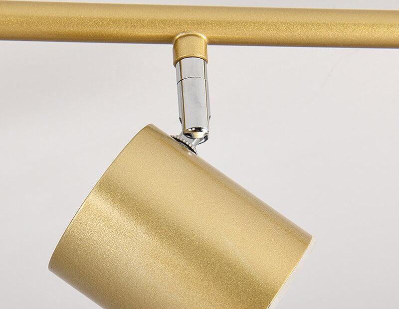 Track Light Ceiling Fixture | Adjustable Metal & Acrylic | Black & Gold