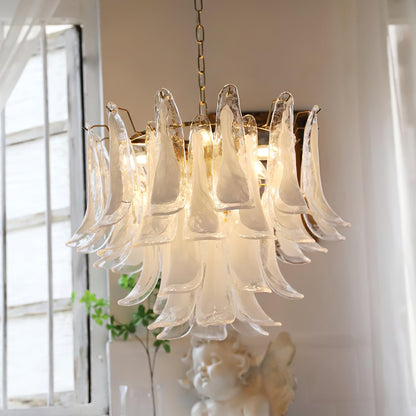 Murano Glass Leaf Chandelier | Handcrafted Italian Design | Copper & Multi-Color Options