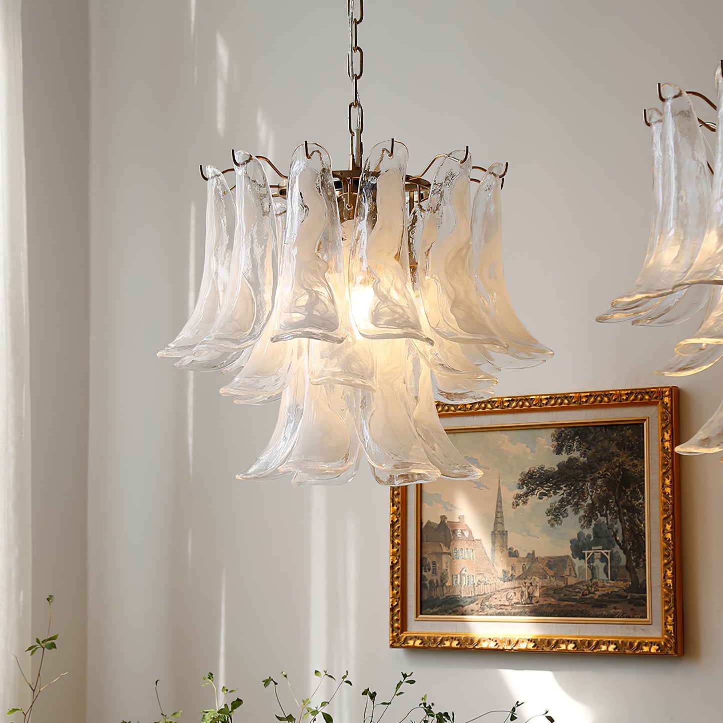Murano Glass Leaf Chandelier | Handcrafted Italian Design | Copper & Multi-Color Options