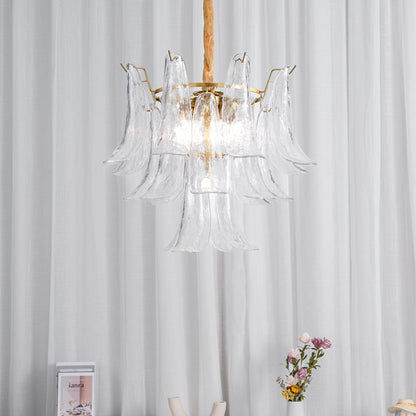 Murano Glass Leaf Chandelier | Handcrafted Italian Design | Copper & Multi-Color Options