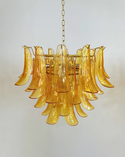 Murano Glass Leaf Chandelier | Handcrafted Italian Design | Copper & Multi-Color Options