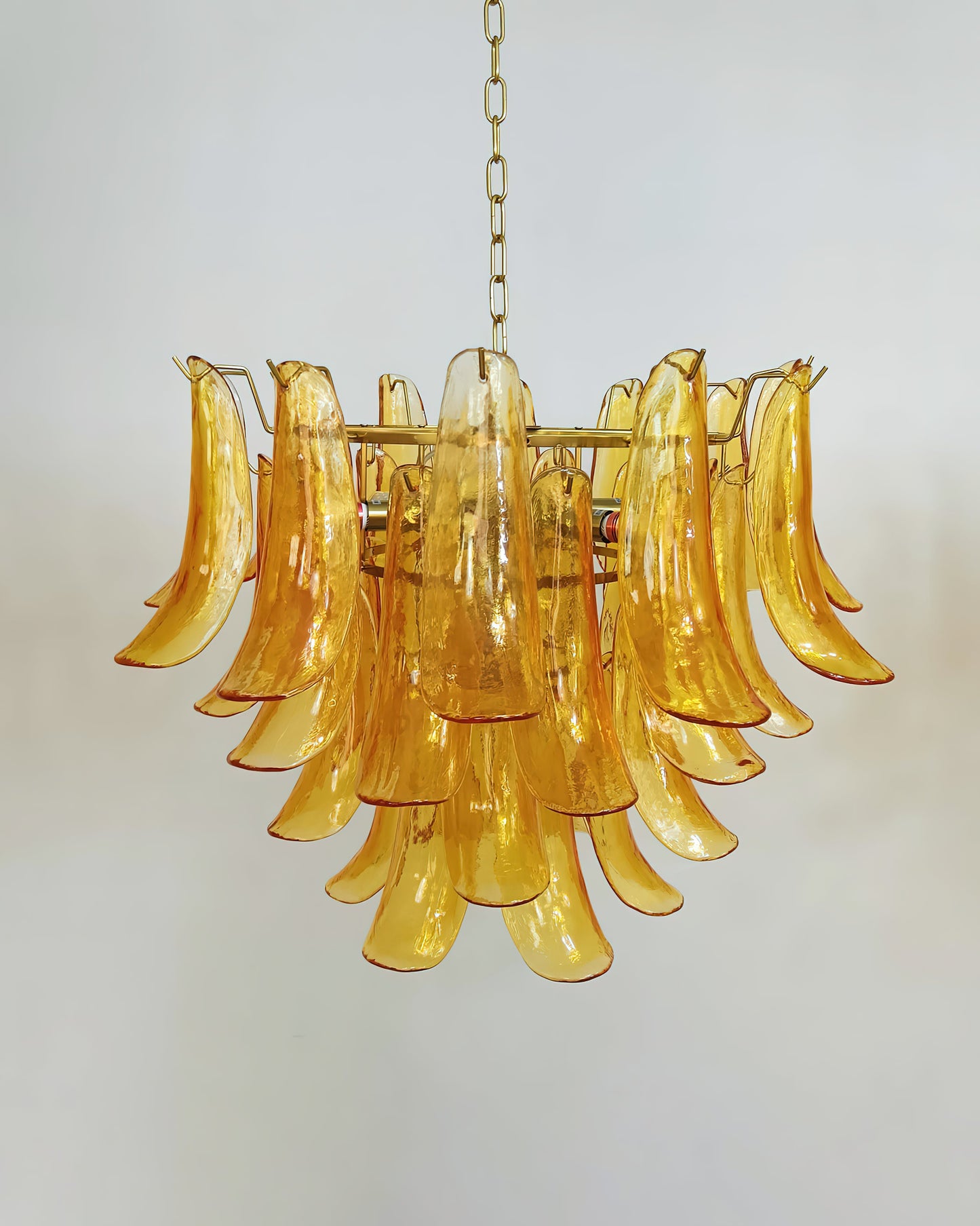 Murano Glass Leaf Chandelier | Handcrafted Italian Design | Copper & Multi-Color Options