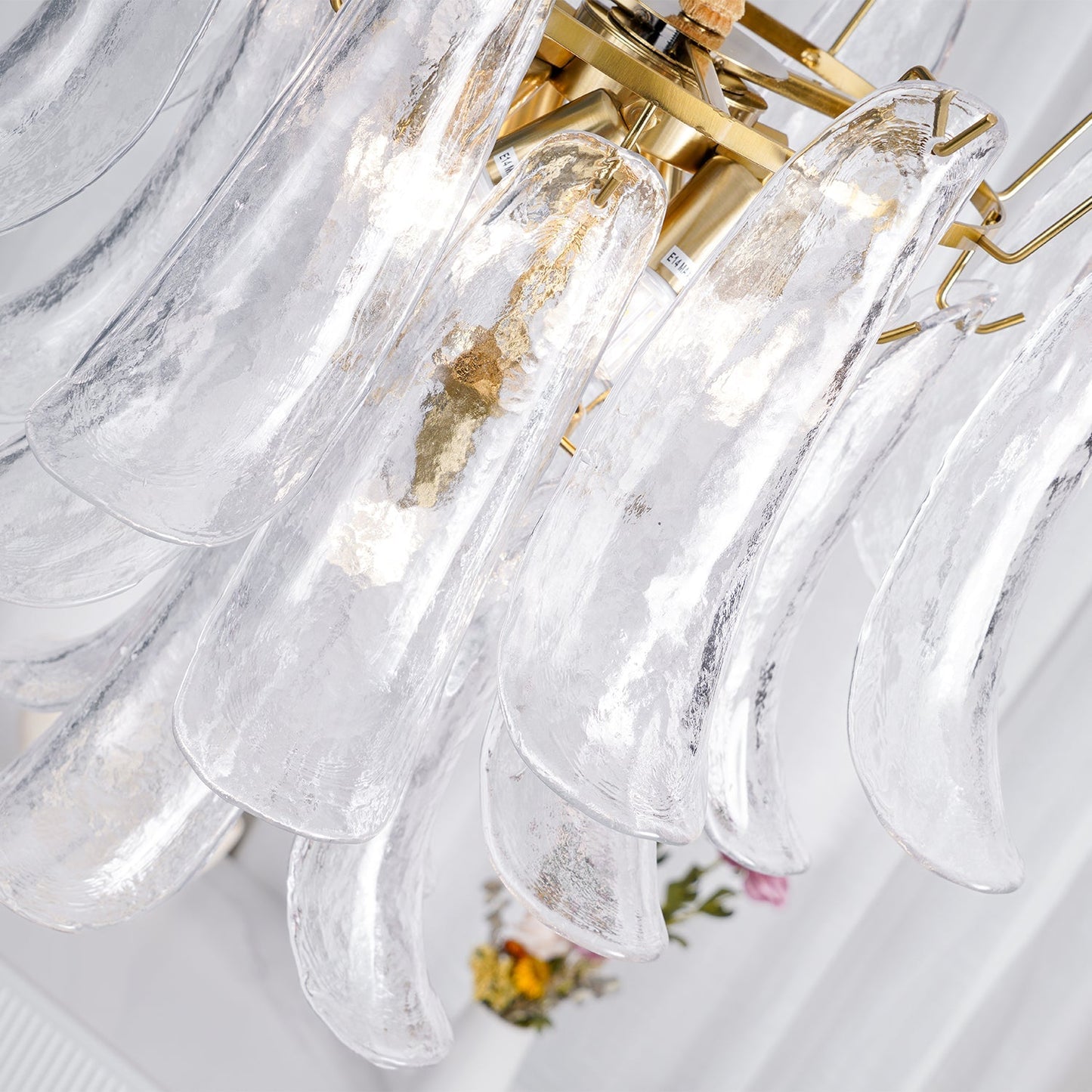 Murano Glass Leaf Chandelier | Handcrafted Italian Design | Copper & Multi-Color Options