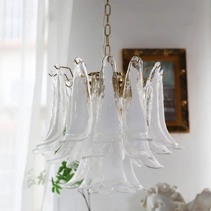 Murano Glass Leaf Chandelier | Handcrafted Italian Design | Copper & Multi-Color Options