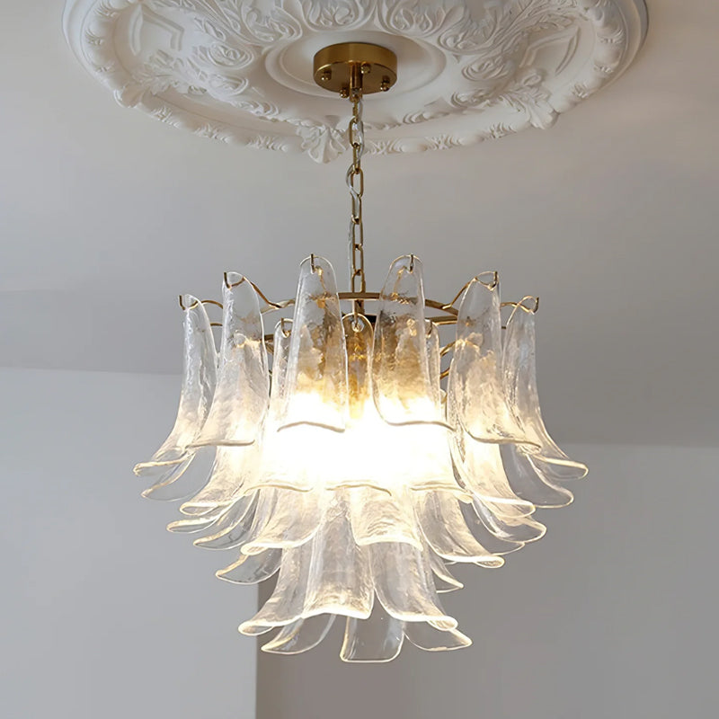 Murano Glass Leaf Chandelier | Handcrafted Italian Design | Copper & Multi-Color Options