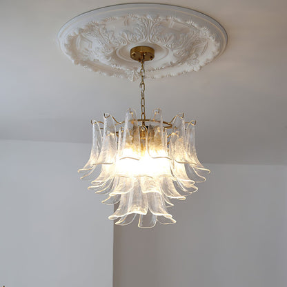 Murano Glass Leaf Chandelier | Handcrafted Italian Design | Copper & Multi-Color Options
