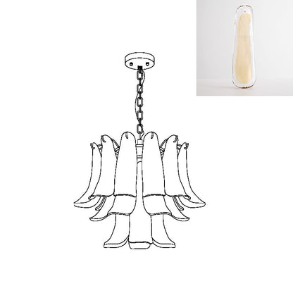 Murano Glass Leaf Chandelier | Handcrafted Italian Design | Copper & Multi-Color Options