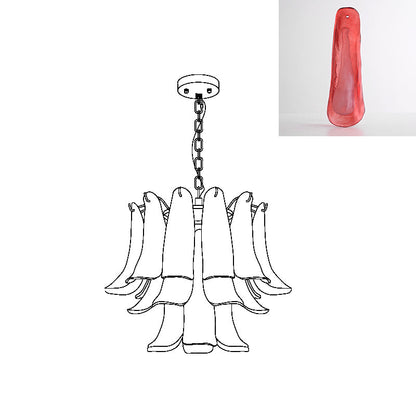 Murano Glass Leaf Chandelier | Handcrafted Italian Design | Copper & Multi-Color Options