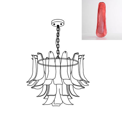 Murano Glass Leaf Chandelier | Handcrafted Italian Design | Copper & Multi-Color Options