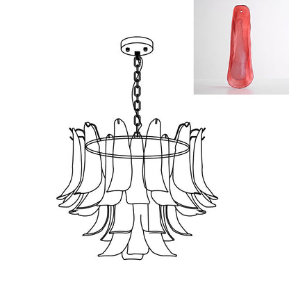 Murano Glass Leaf Chandelier | Handcrafted Italian Design | Copper & Multi-Color Options