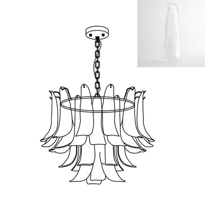 Murano Glass Leaf Chandelier | Handcrafted Italian Design | Copper & Multi-Color Options