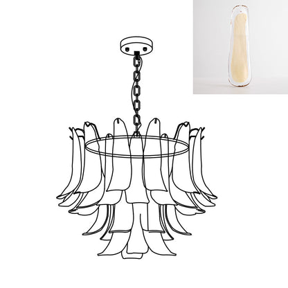 Murano Glass Leaf Chandelier | Handcrafted Italian Design | Copper & Multi-Color Options