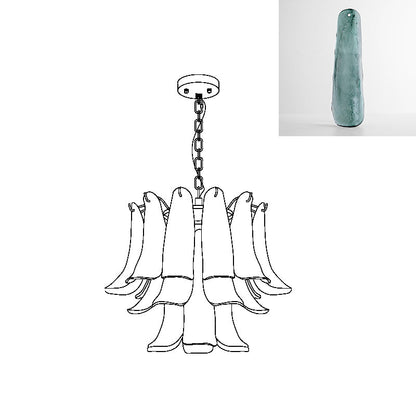 Murano Glass Leaf Chandelier | Handcrafted Italian Design | Copper & Multi-Color Options