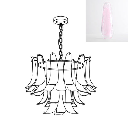 Murano Glass Leaf Chandelier | Handcrafted Italian Design | Copper & Multi-Color Options