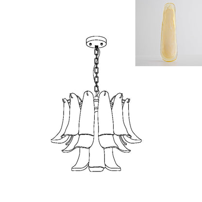 Murano Glass Leaf Chandelier | Handcrafted Italian Design | Copper & Multi-Color Options