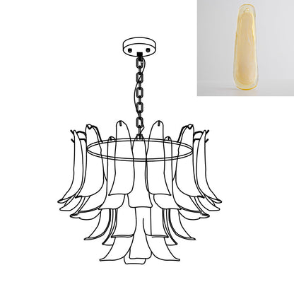 Murano Glass Leaf Chandelier | Handcrafted Italian Design | Copper & Multi-Color Options