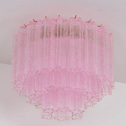 Murano Glass Ceiling Light | Pink | Gold Finish