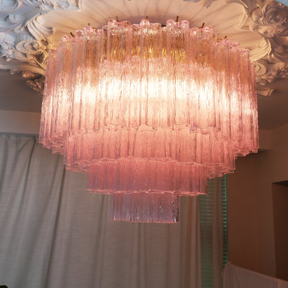 Murano Glass Ceiling Light | Pink | Gold Finish