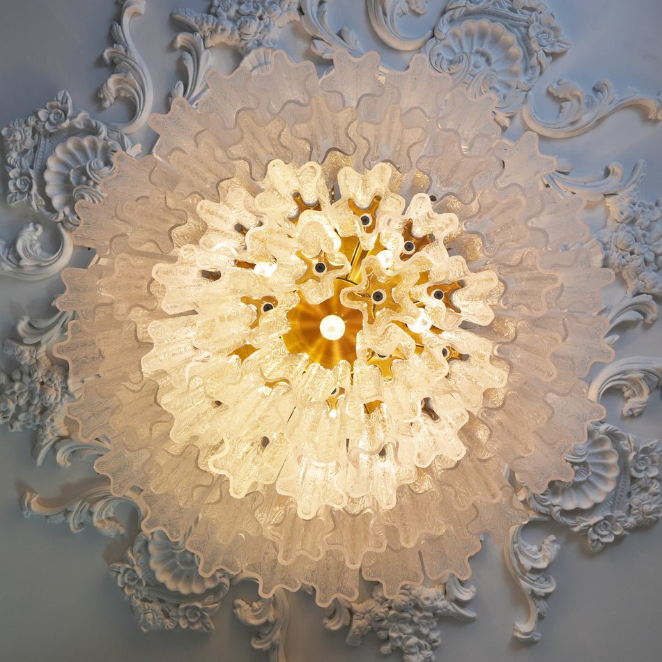 Murano Glass Ceiling Light | Pink | Gold Finish