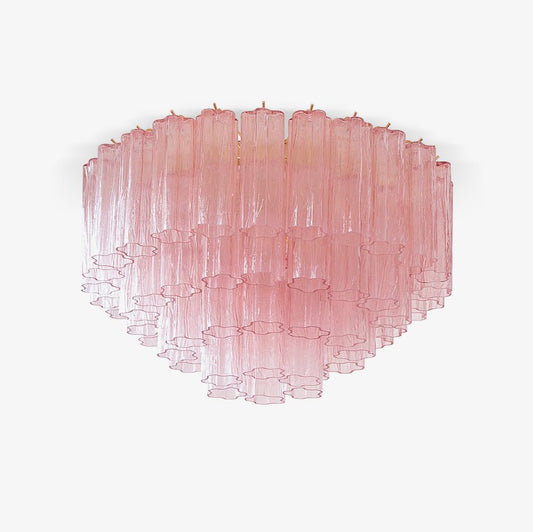 Murano Glass Ceiling Light | Pink | Gold Finish
