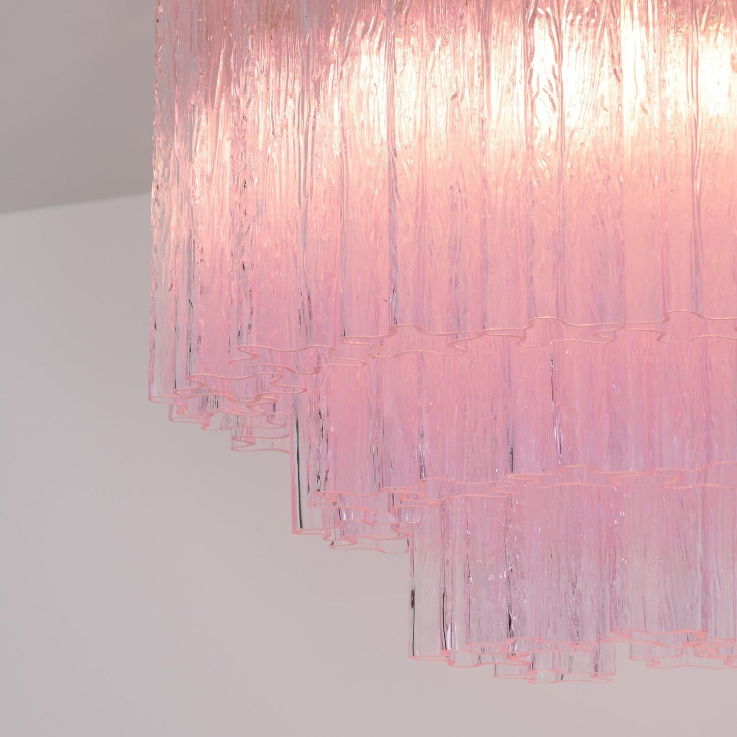 Murano Glass Ceiling Light | Pink | Gold Finish