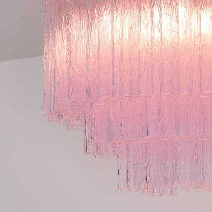 Murano Glass Ceiling Light | Pink | Gold Finish