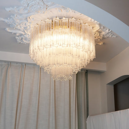 Murano Glass Ceiling Light | Pink | Gold Finish