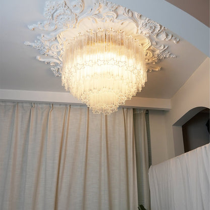 Murano Glass Ceiling Light | Pink | Gold Finish