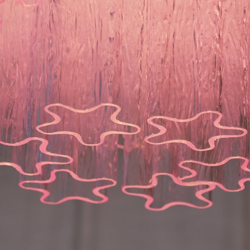 Murano Glass Ceiling Light | Pink | Gold Finish