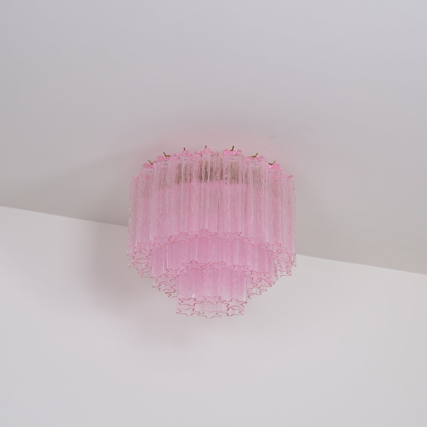 Murano Glass Ceiling Light | Pink | Gold Finish
