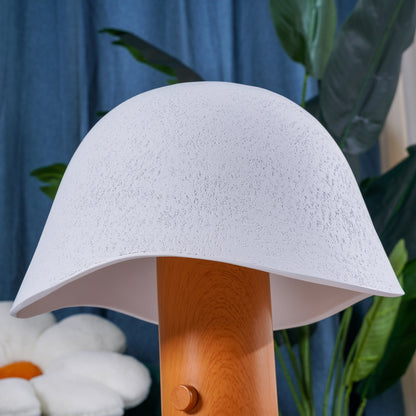 Mushroom Table Lamp | Resin & Metal | White, Black, Brown