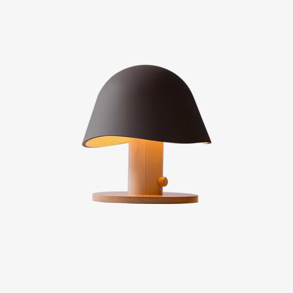 Mushroom Table Lamp | Resin & Metal | White, Black, Brown