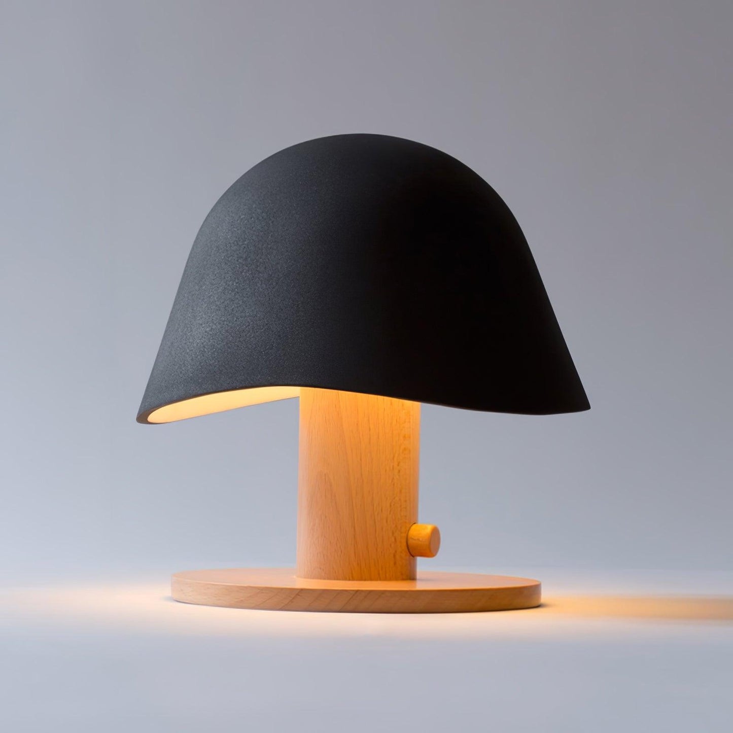 Mushroom Table Lamp | Resin & Metal | White, Black, Brown