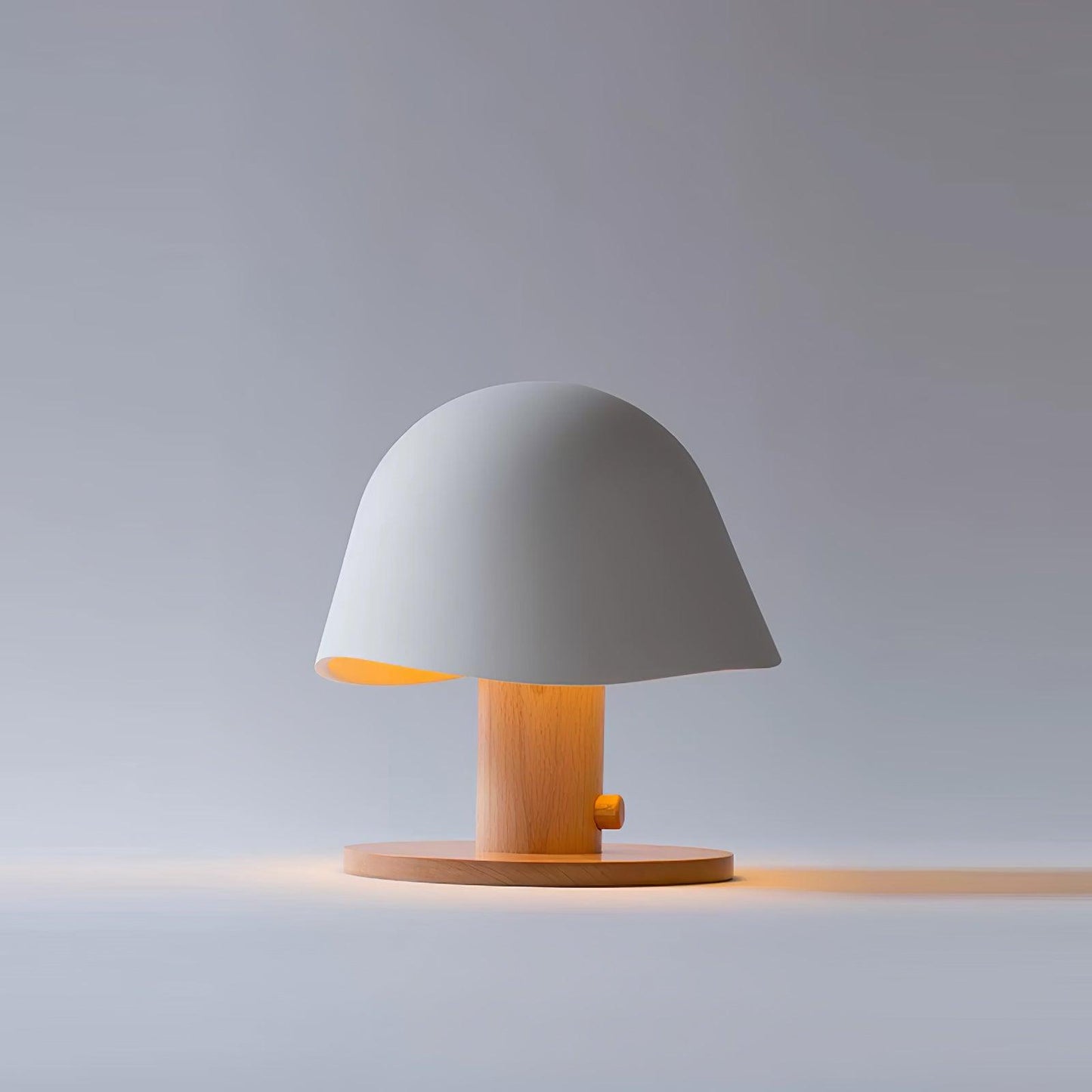 Mushroom Table Lamp | Resin & Metal | White, Black, Brown